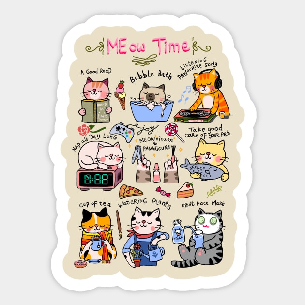 MEow Time Sticker by kookylove